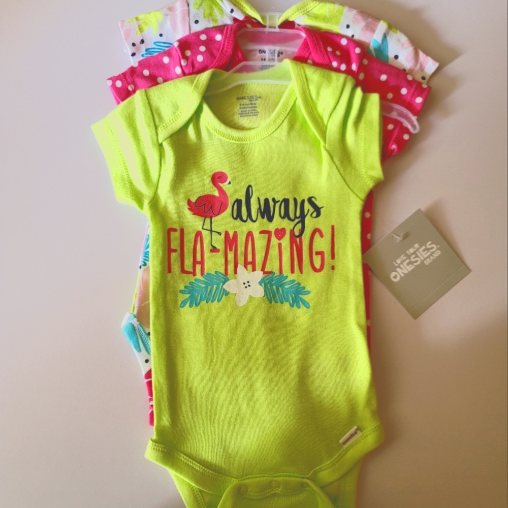 Bright and Colorful Florida-themed Onesies - New - 3-6 mos